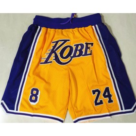 NBA Los Angeles Lakers Kobe Uomo Pantaloncini Tascabili M002 Swingman